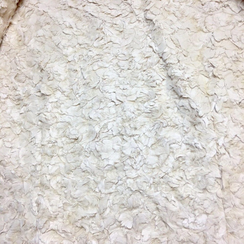 Robert Kitchen Canada Cream Beige Soft Vegan Faux Fur Full Zipper M Vest - Picture 7 of 10